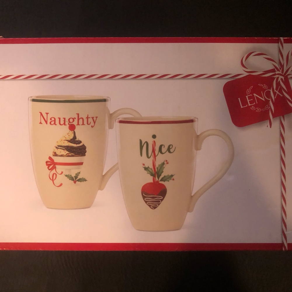 Lenox “naughty and Nice” mugs